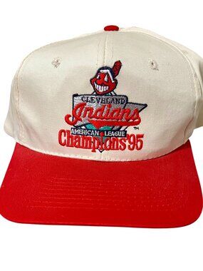 Cleveland Indians 1995 American League Champs Vintage Snapback Hat, Unisex